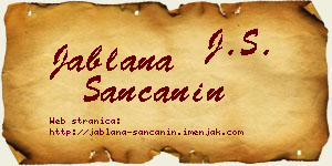 Jablana Sančanin vizit kartica
